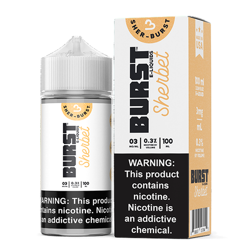 Burst Series E-Liquid | 100mL | 3mg | Freebase | Sherbet with packaging