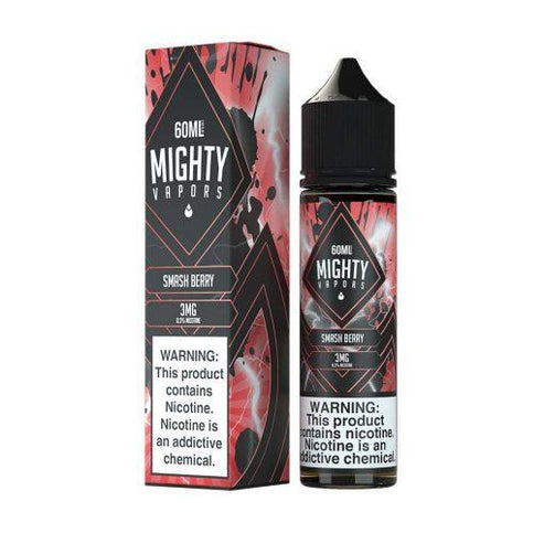 Mighty Vapors Series E-Liquid | 60mL | 3mg | Smash Berry with packaging