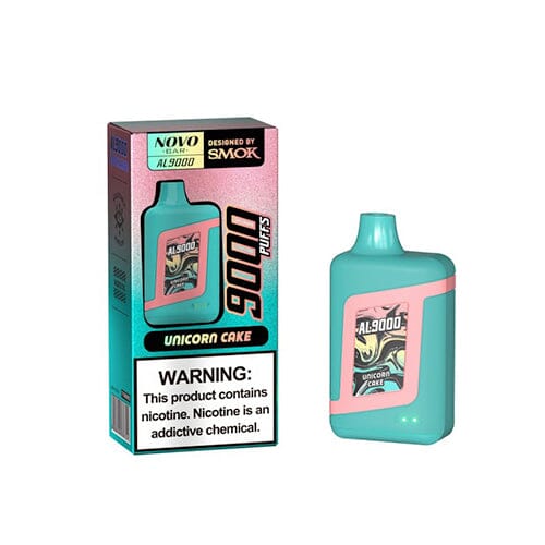 SMOK Novo Bar AL9000 Disposable | 9000 Puffs | 15mL | 50mg | MOQ 5 | Unicorn Cake with Packaging