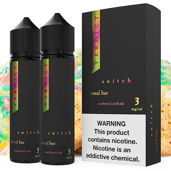 Verdict Series E-Liquid | x2-60mL | (Freebase) | 3mg | Snitch with packaging
