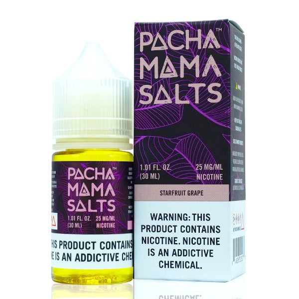 Pachamama TFN Salt Series E-Liquid | 30mL | (Salt Nic) | Starfruit Grape with packaging