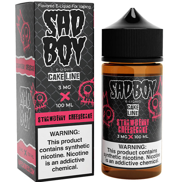 Sadboy Series E-Liquid | 3mg | 100ml | Strawberry Cheesecake with Packaging