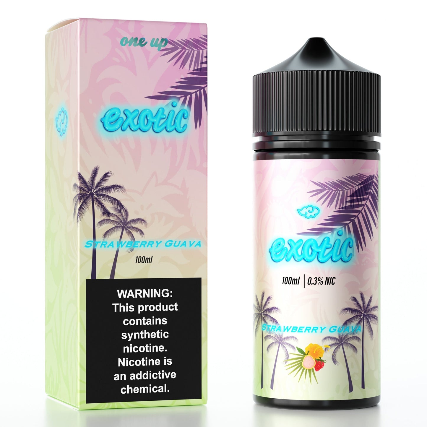 One Up TFN E-Liquid | 100mL | Freebase | Exotic Series | Strawberry Guava With Packaging