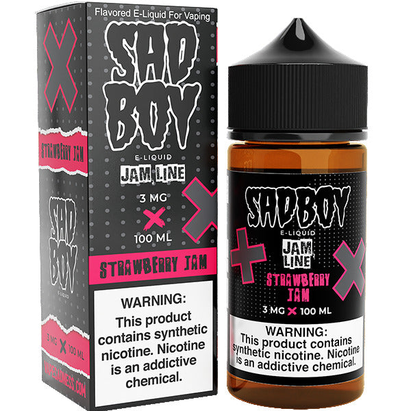 Sadboy Series E-Liquid | 3mg | 100ml | Strawberry Jam with Packaging