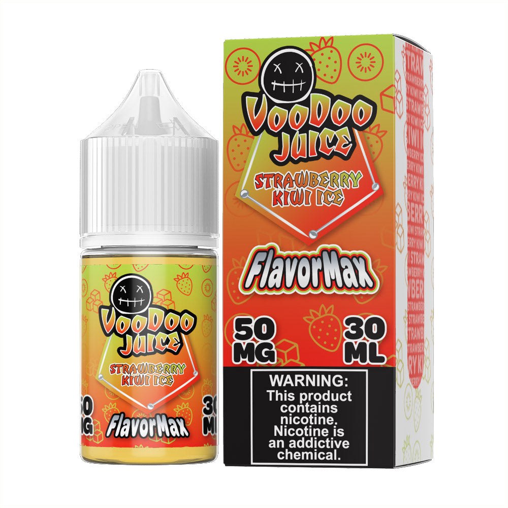 Voodoo Juice FlavorMax Salt Series E-Liquid | 30mL | 50mg | Strawberry Kiwi Ice with packaging