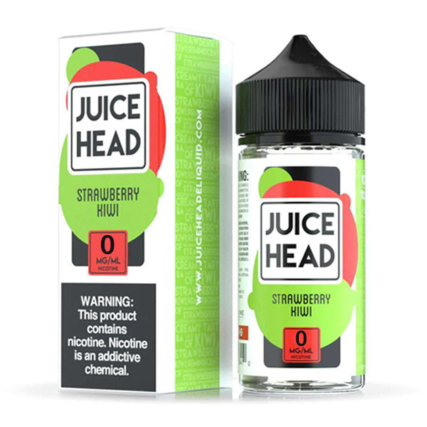 Juice Head Series E-Liquid | 100mL | 0mg | (Freebase) | Strawberry Kiwi with Packaging