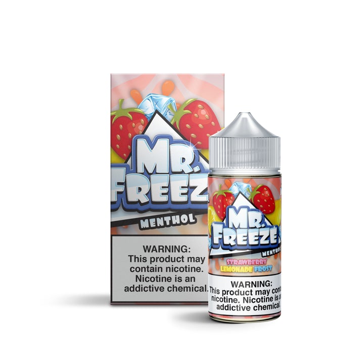 Mr. Freeze TFN Series E-Liquid | 100mL | 3mg | Freebase | Strawberry Lemonade Frost with packaging