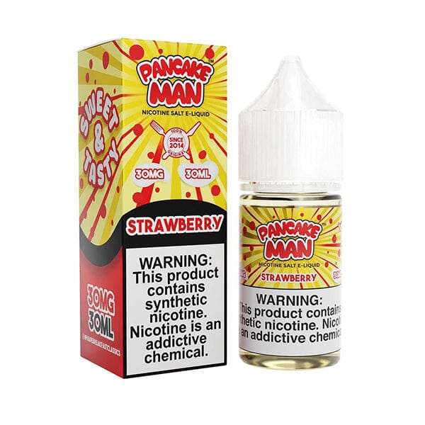 Pancake Man Salt Series E-Liquid 30mL (Salt Nic) - Strawberry with Packaging