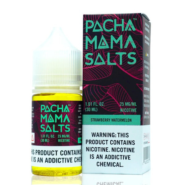 Pachamama TFN Salt Series E-Liquid | 30mL | (Salt Nic) | Strawberry Watermelon with packaging