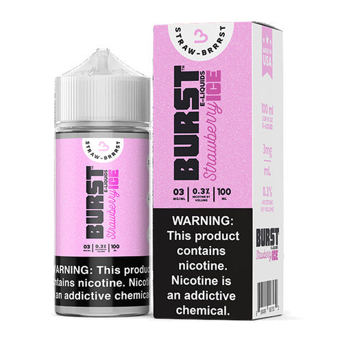 Burst Series E-Liquid | 100mL | 3mg | Freebase | Strawberry Ice with packaging