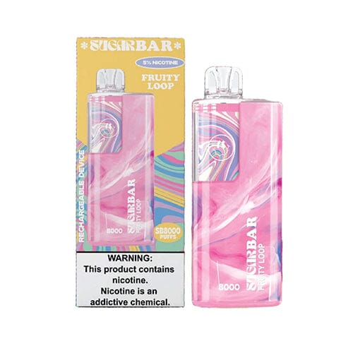 Sugarbar SB8000 Disposable | 8000 Puffs | 19mL | 50mg | MOQ 10 | Fruity Loops with packaging