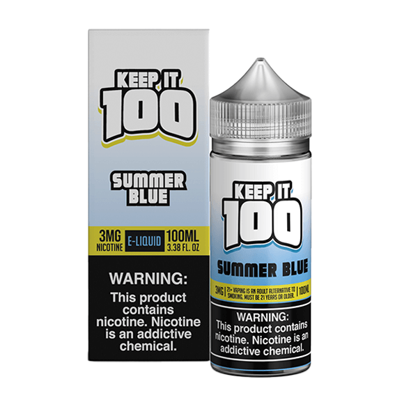 Keep It 100 TFN Series E-Liquid 0mg | 100mL (Freebase) | Summer Blue with Packaging