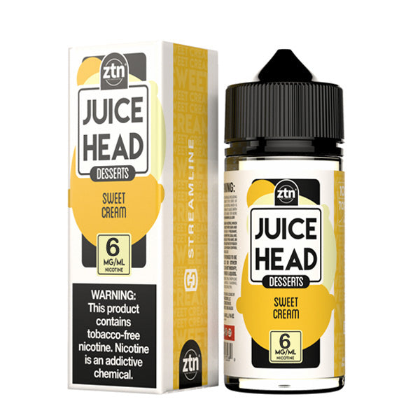 Juice Head Series E-Liquid | 100mL | 6mg | (Freebase) | Sweet Cream with Packaging