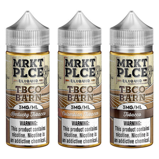 TBCO Barn by MRKT PLCE E-Liquid | 0mg | 100mL | (Freebase) | Group Photo