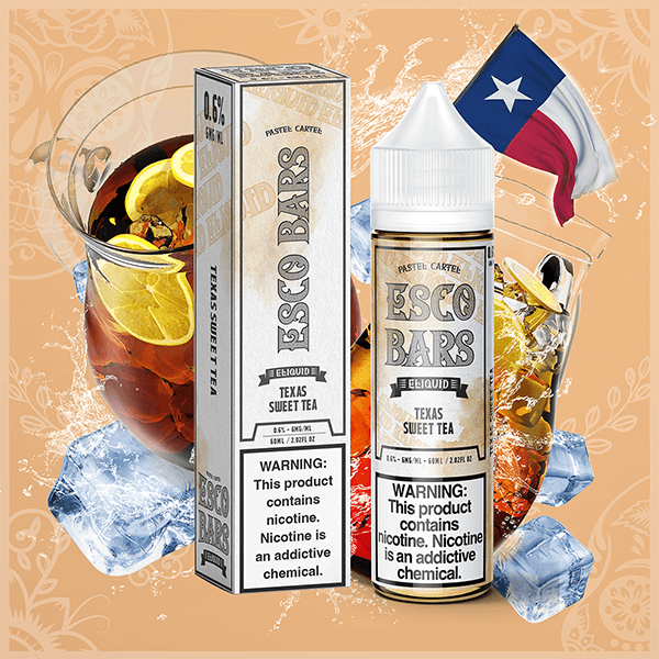 Esco Bars E-Liquid 60mL (Freebase) | Texas Sweet Tea with packaging