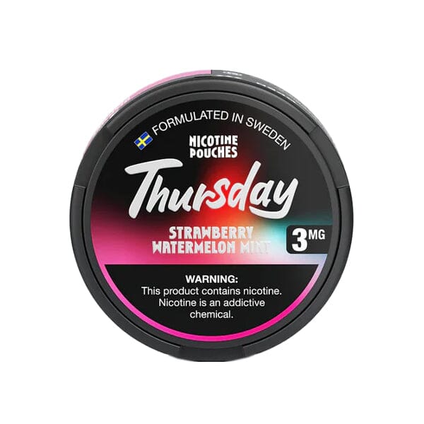 Thursday Nicotine Pouches (20ct Can)(5-Can Pack) | Strawberry Watermelon Mint