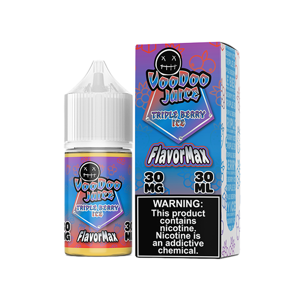 Voodoo Juice FlavorMax Salt Series E-Liquid | 30mL | 30mg | Triple Berry Ice with packaging