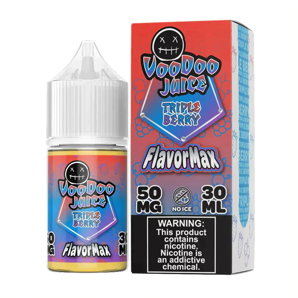 Voodoo Juice FlavorMax Salt Series E-Liquid | 30mL | 50mg | Triple Berry with packaging