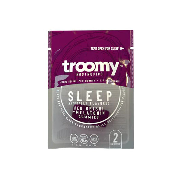 Troomy Nootropics Mushroom Gummies 800mg 2-Pack (15pc Gravity Feeder Display) | Black Raspberry