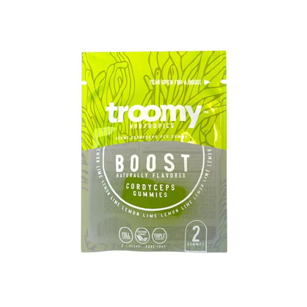 Troomy Nootropics Mushroom Gummies 800mg 2-Pack (15pc Gravity Feeder Display) | Lemon Lime