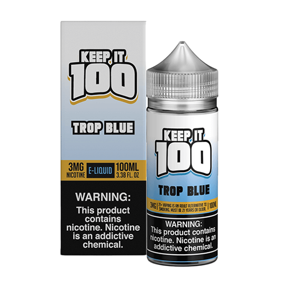 Keep It 100 TFN Series E-Liquid 0mg | 100mL (Freebase) | Trop Blue with Packaging