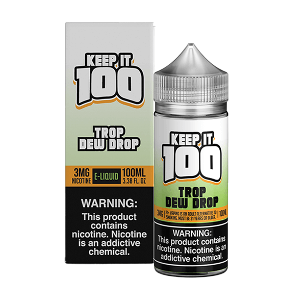 Keep It 100 TFN Series E-Liquid 0mg | 100mL (Freebase) | Trop Dew Drop with Packaging