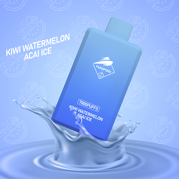 Tugpod BOX Disposable | 7000 Puffs | 16mL | 50mg | MOQ 10 | Kiwi Watermelon Acai Ice