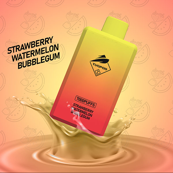Tugpod BOX Disposable | 7000 Puffs | 16mL | 50mg | MOQ 10 | Strawberry Watermelon Bubblegum