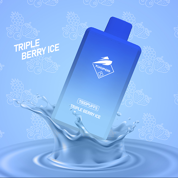 Tugpod BOX Disposable | 7000 Puffs | 16mL | 50mg | MOQ 10 | Triple Berry Ice