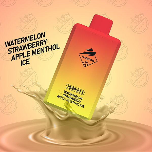 Tugpod BOX Disposable | 7000 Puffs | 16mL | 50mg | MOQ 10 | Watermelon Strawberry Apple Menthol Ice