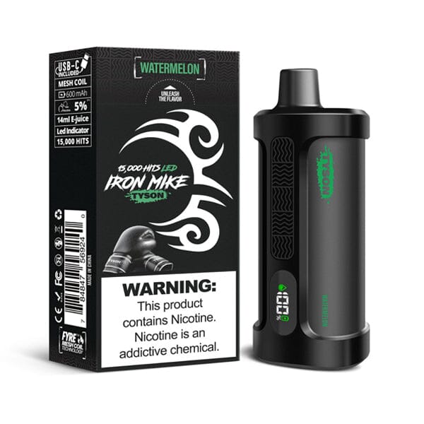 Tyson 2.0 Iron Mike Disposable 15000 Puffs 14mL 50mg MOQ 5 | Watermelon with Packaging