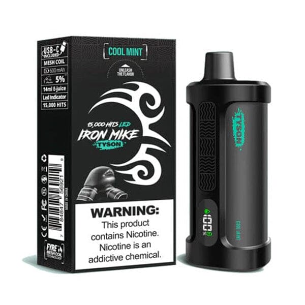 Tyson 2.0 Iron Mike Disposable 15000 Puffs 14mL 50mg MOQ 5 | Cool Mint with Packaging