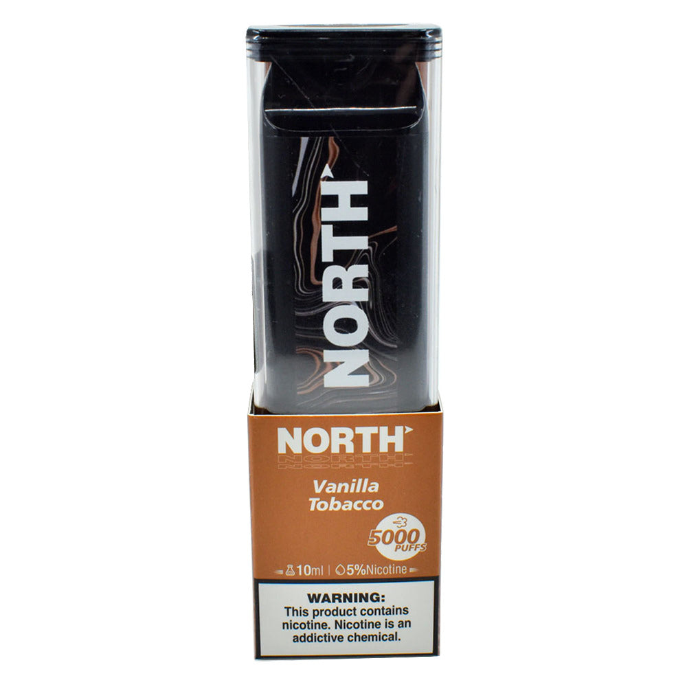 North Disposable | 5000 Puffs | 10mL | 50mg | MOQ 10 | Vanilla Tobacco with Packaging