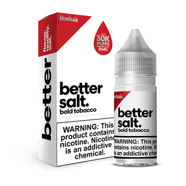 Vapetasia Salt Series E-Liquid | 30k Puffs | 0mg | Better Salt | Bold Tobacco with packaging