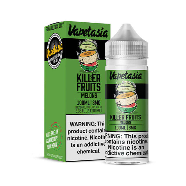 Vapetasia Series E-Liquid (Freebase) | 100mL | 3mg | Killer Fruits Melons with packaging