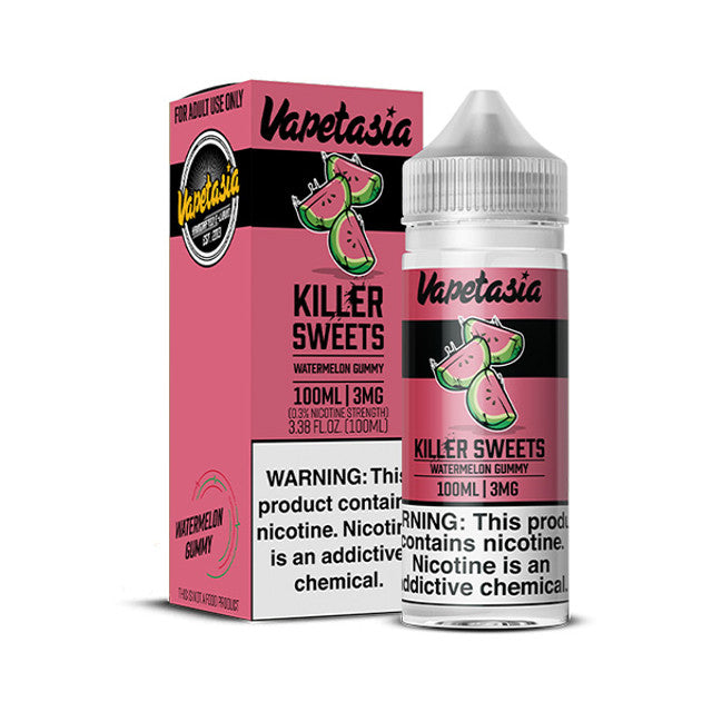 Vapetasia Series E-Liquid (Freebase) | 100mL | 3mg | Killer Sweets Watermelon Gummy with packaging