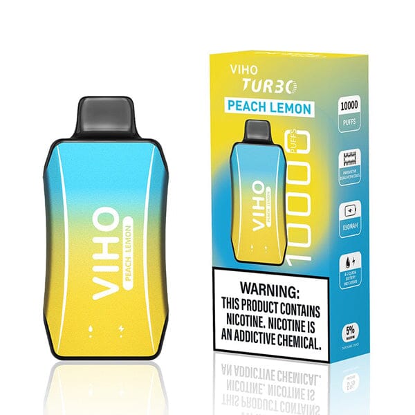 Viho Turbo Disposable | 10000 Puffs | 17mL | 50mg | MOQ 5 | Peach Lemon with packaging