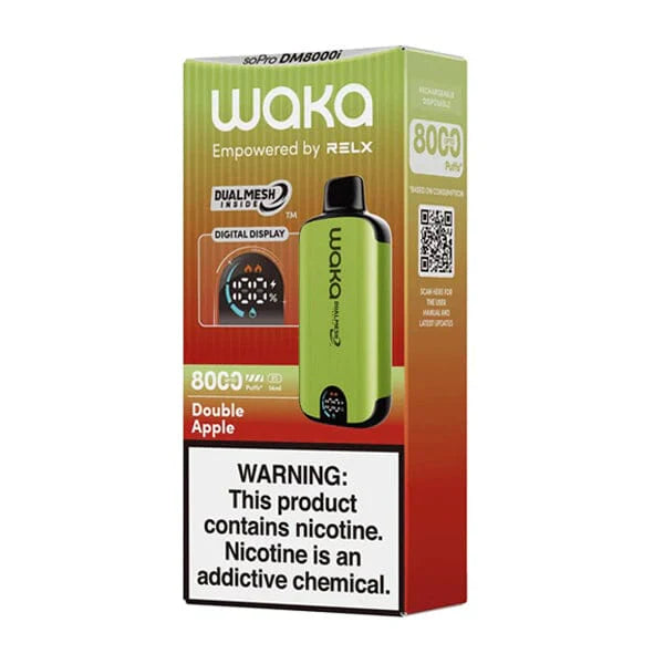 WAKA SoPro DM8000 Disposable | 8000 Puffs | 14mL | 50mg | MOQ 10 | Double Apple with packaging