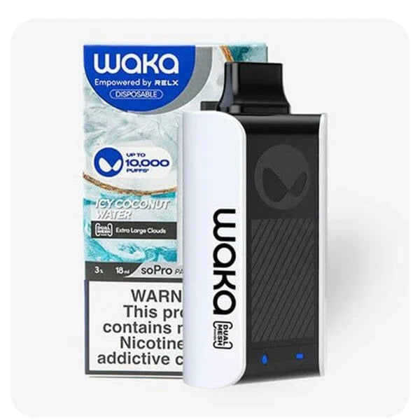 WAKA SoPro PA10000 Disposable by RELX | 10000 Puffs | 18mL | 30mg | MOQ 10 | Icy Coconut Water with Packaging
