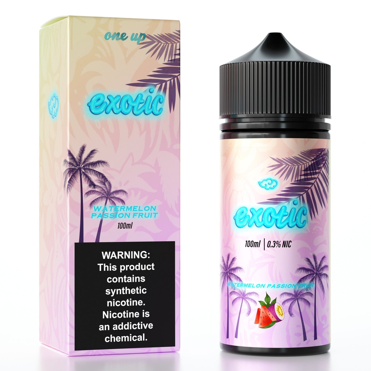 One Up TFN E-Liquid | 100mL | Freebase | Exotic Series | Watermelon Passion Fruit With Packaging