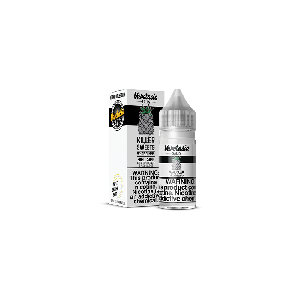 Vapetasia Salt Series E-Liquid | 30mL | 24mg | White Gummy with Packaging