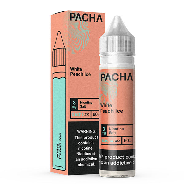 Pachamama TFN Series E-Liquid | 60mL | 3mg | Freebase | White Peach Ice with packaging