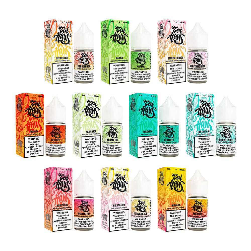 Zen Haus Salt Series E-Liquid | 30mL | (Salt Nic) | Group Photo