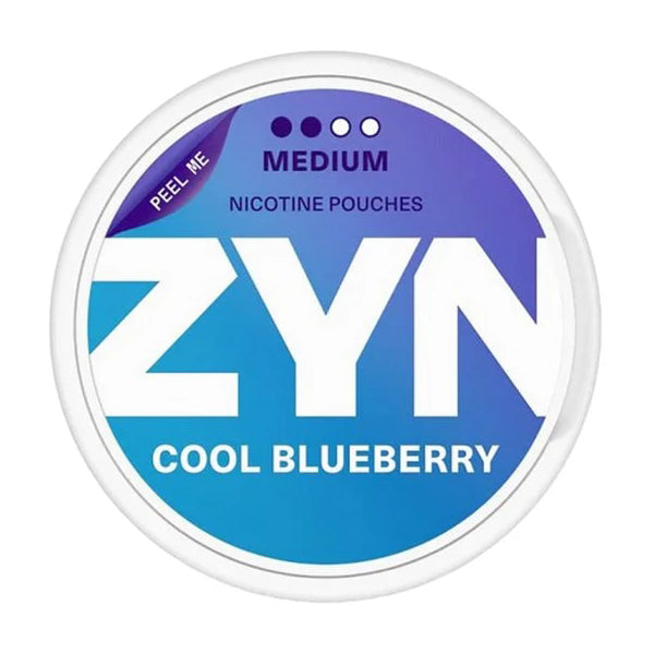 ZYN Nicotine Pouches | (20ct Can) | (5-Can Pack) | Eu Edition | Cool Blueberry Medium