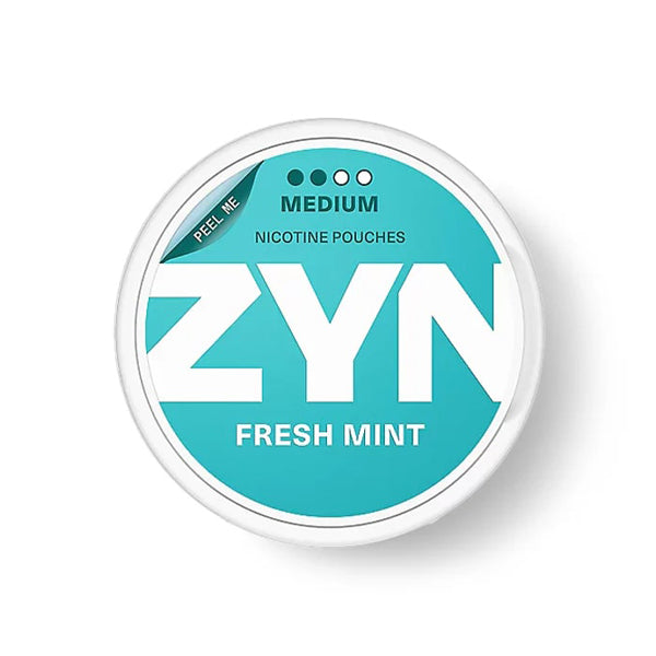 ZYN Nicotine Pouches | (20ct Can) | (5-Can Pack) | Eu Edition | Fresh Mint Medium